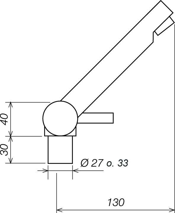 Reich Einhebelmischer STYLE 3000, Ø 33 mm, Auslauf gerade, vertikal drehbar, chrom, Mikroschalter