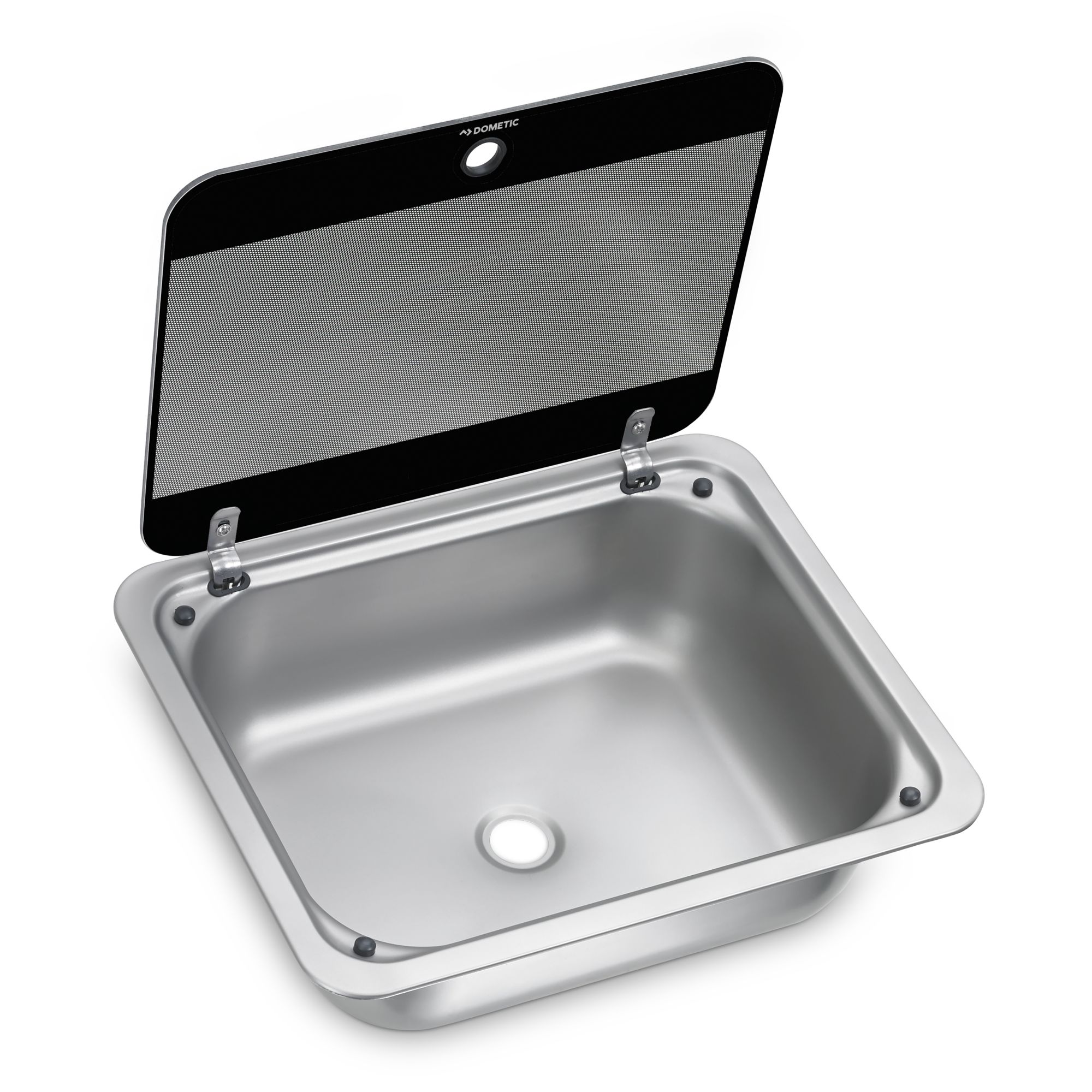 Dometic SNG 4133 stainless steel sink, 410 x 335 mm, with safety glass lid