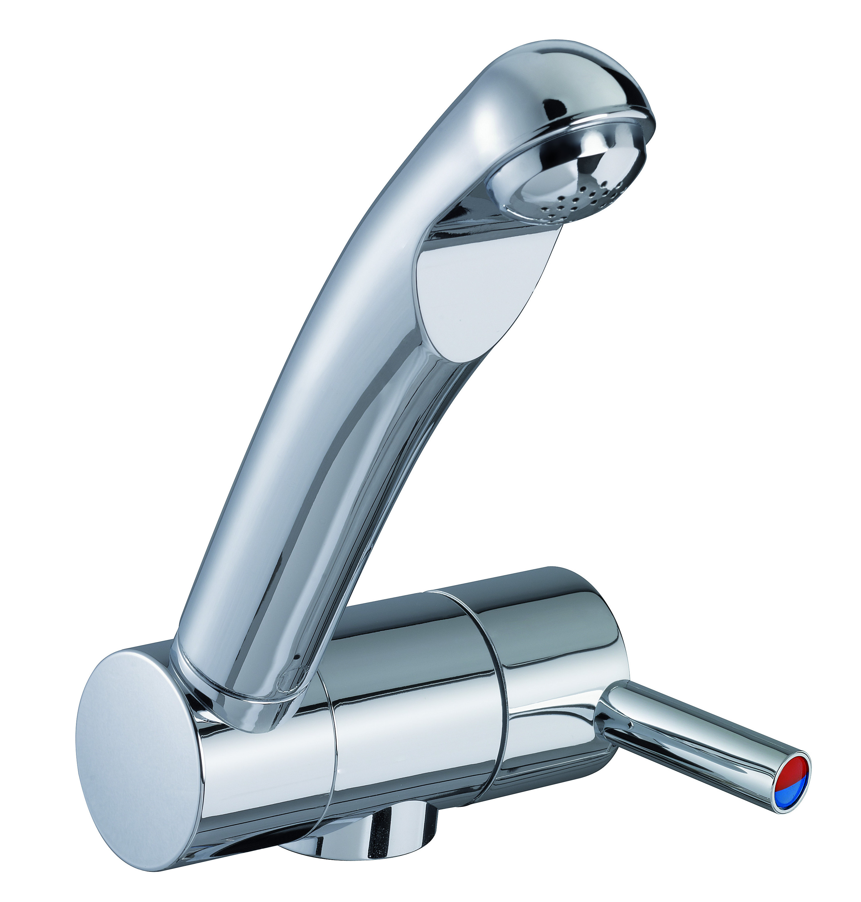 Reich single-lever mixer TREND B, projection curved, vertically rotatable, chrome, microswitch, 27 mm diameter