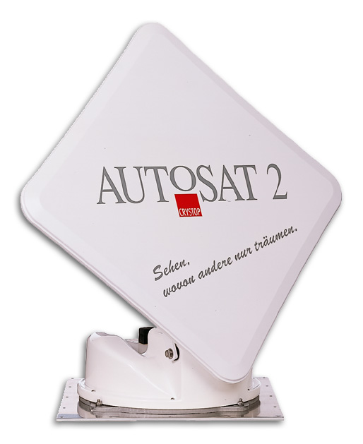 Crystop AutoSat 2F Control SAT-Anlage, TWIN, 65 cm, mit Multi-Bedienteil